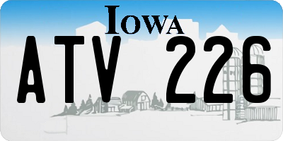 IA license plate ATV226
