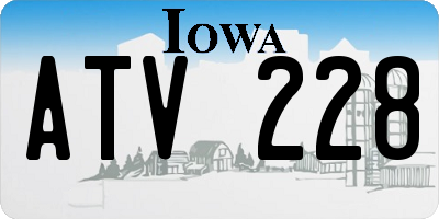 IA license plate ATV228