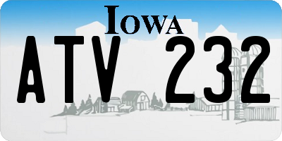 IA license plate ATV232