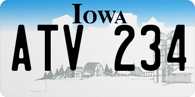 IA license plate ATV234