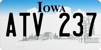 IA license plate ATV237