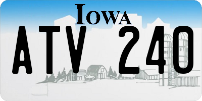 IA license plate ATV240
