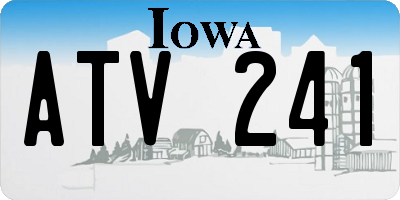 IA license plate ATV241