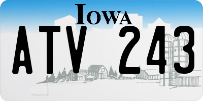 IA license plate ATV243