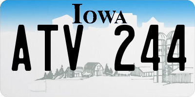 IA license plate ATV244