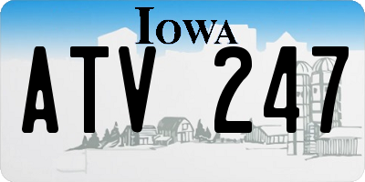 IA license plate ATV247