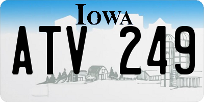IA license plate ATV249