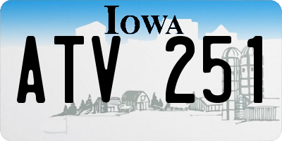 IA license plate ATV251