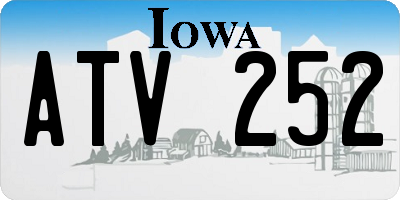 IA license plate ATV252