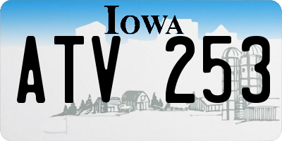 IA license plate ATV253