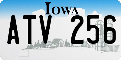 IA license plate ATV256