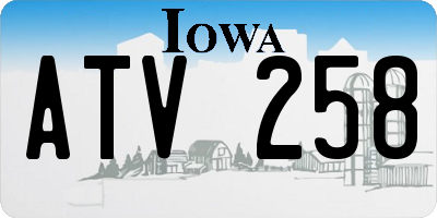 IA license plate ATV258