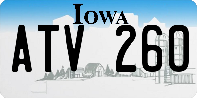 IA license plate ATV260