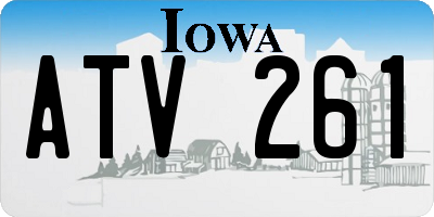IA license plate ATV261