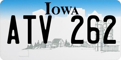 IA license plate ATV262