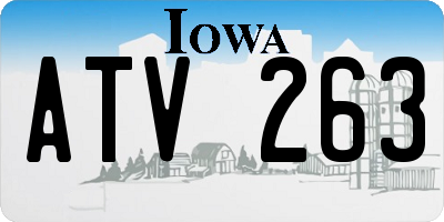 IA license plate ATV263