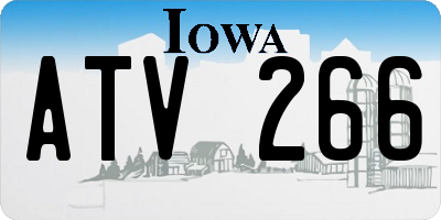 IA license plate ATV266