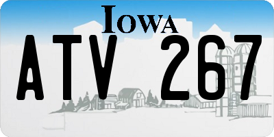 IA license plate ATV267