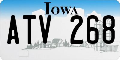 IA license plate ATV268