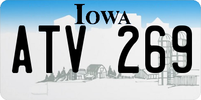 IA license plate ATV269