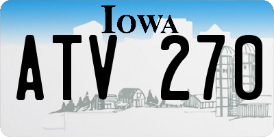 IA license plate ATV270