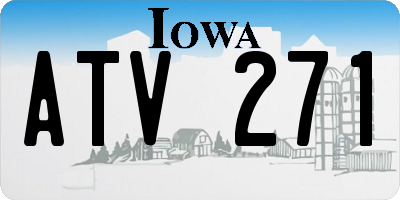 IA license plate ATV271