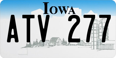 IA license plate ATV277