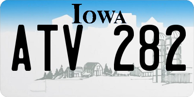 IA license plate ATV282