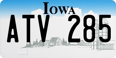 IA license plate ATV285