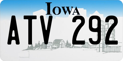 IA license plate ATV292