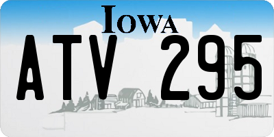IA license plate ATV295