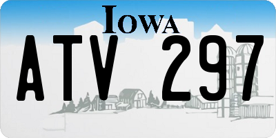 IA license plate ATV297