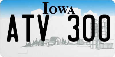IA license plate ATV300