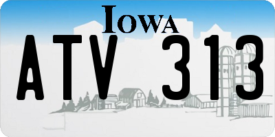 IA license plate ATV313