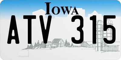 IA license plate ATV315