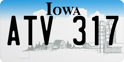 IA license plate ATV317