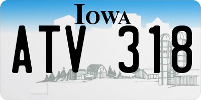 IA license plate ATV318