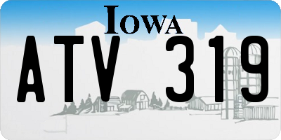 IA license plate ATV319