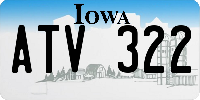 IA license plate ATV322