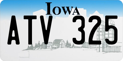 IA license plate ATV325