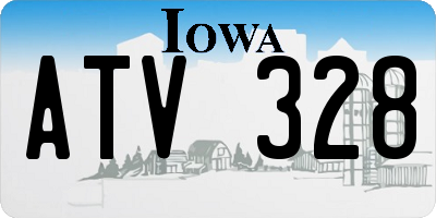 IA license plate ATV328