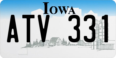 IA license plate ATV331