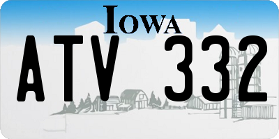 IA license plate ATV332