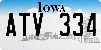 IA license plate ATV334
