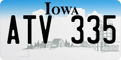 IA license plate ATV335