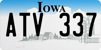IA license plate ATV337