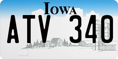 IA license plate ATV340