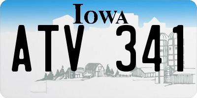 IA license plate ATV341