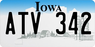 IA license plate ATV342