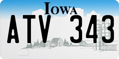 IA license plate ATV343